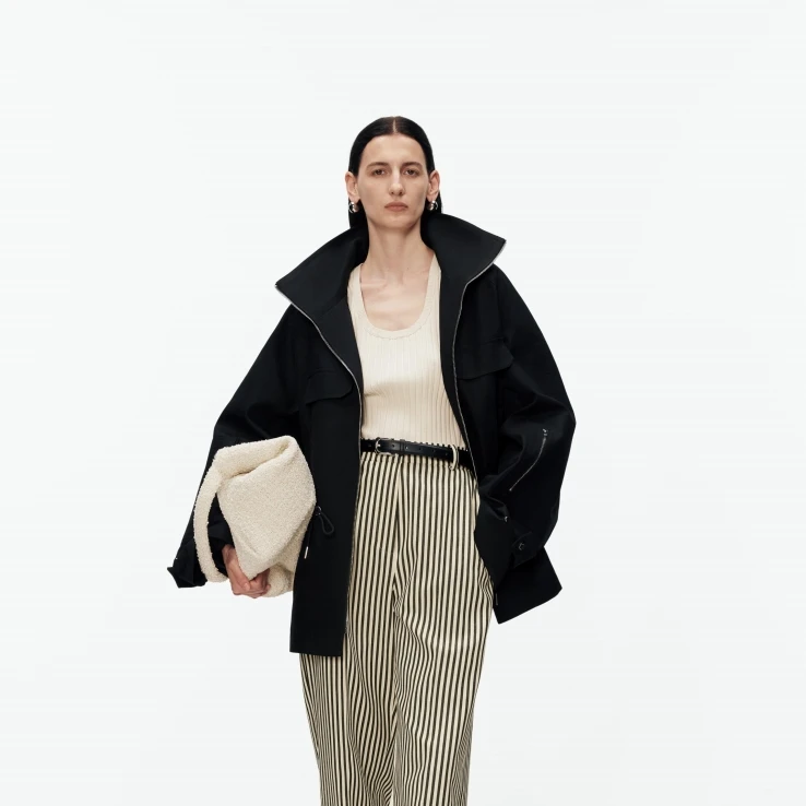 【顾文婷推荐】ATELIO 黑色工装感中长风衣 35A07601A