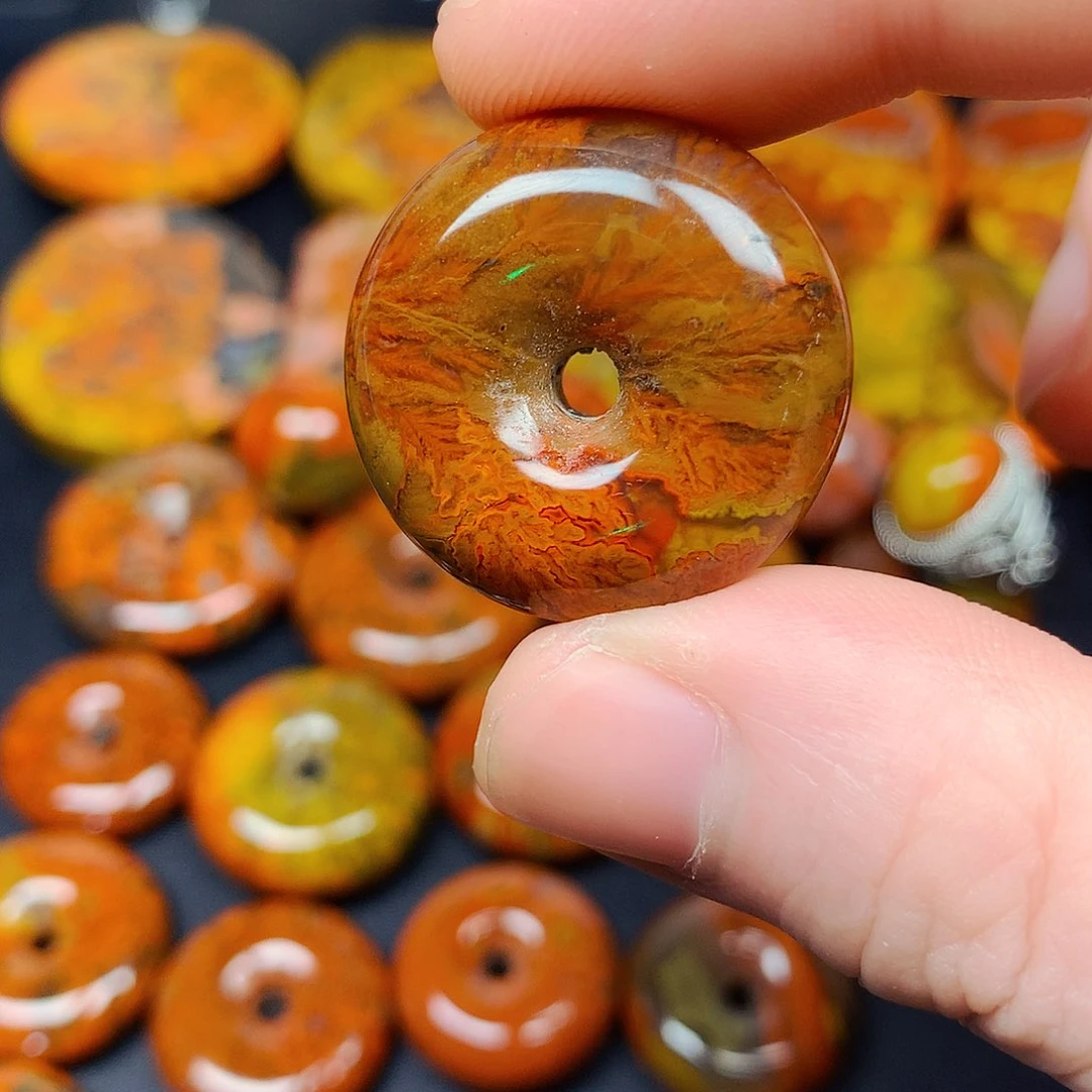 玛瑙/玉髓战国红未镶嵌白**下5