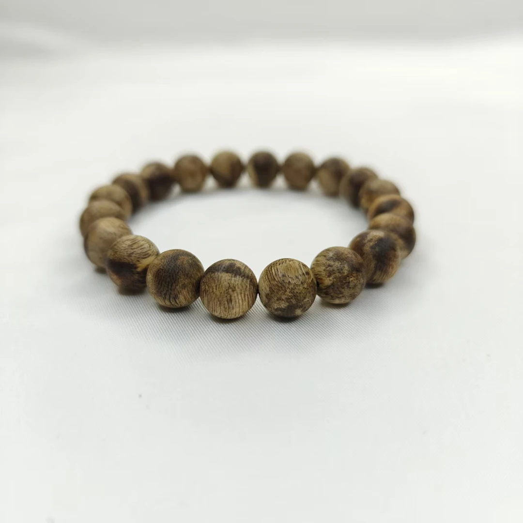 沉香【金腾婷婷】柬埔寨菩萨虎斑沉香单圈手串 10mm左右