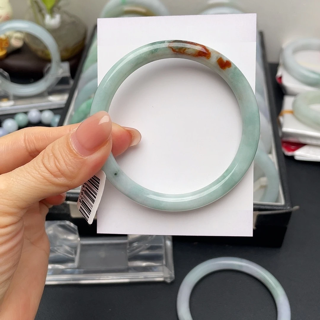 翡翠手镯未镶嵌55美人条