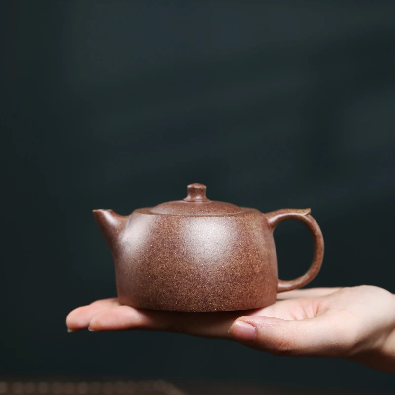 大吉羊柴烧 宜兴紫砂壶手工茶壶 本山绿泥天际150ml庄杰