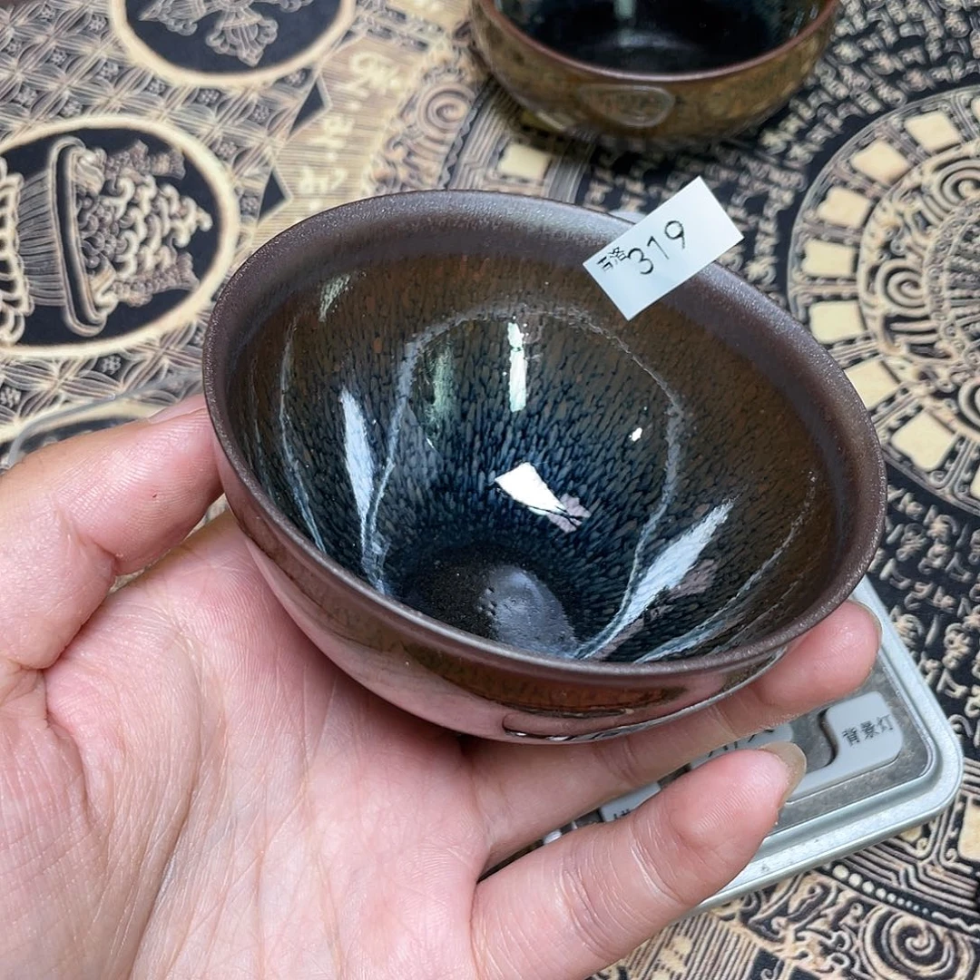 ****)茶盏319 福临号建盏柴烧薄胎微瑕