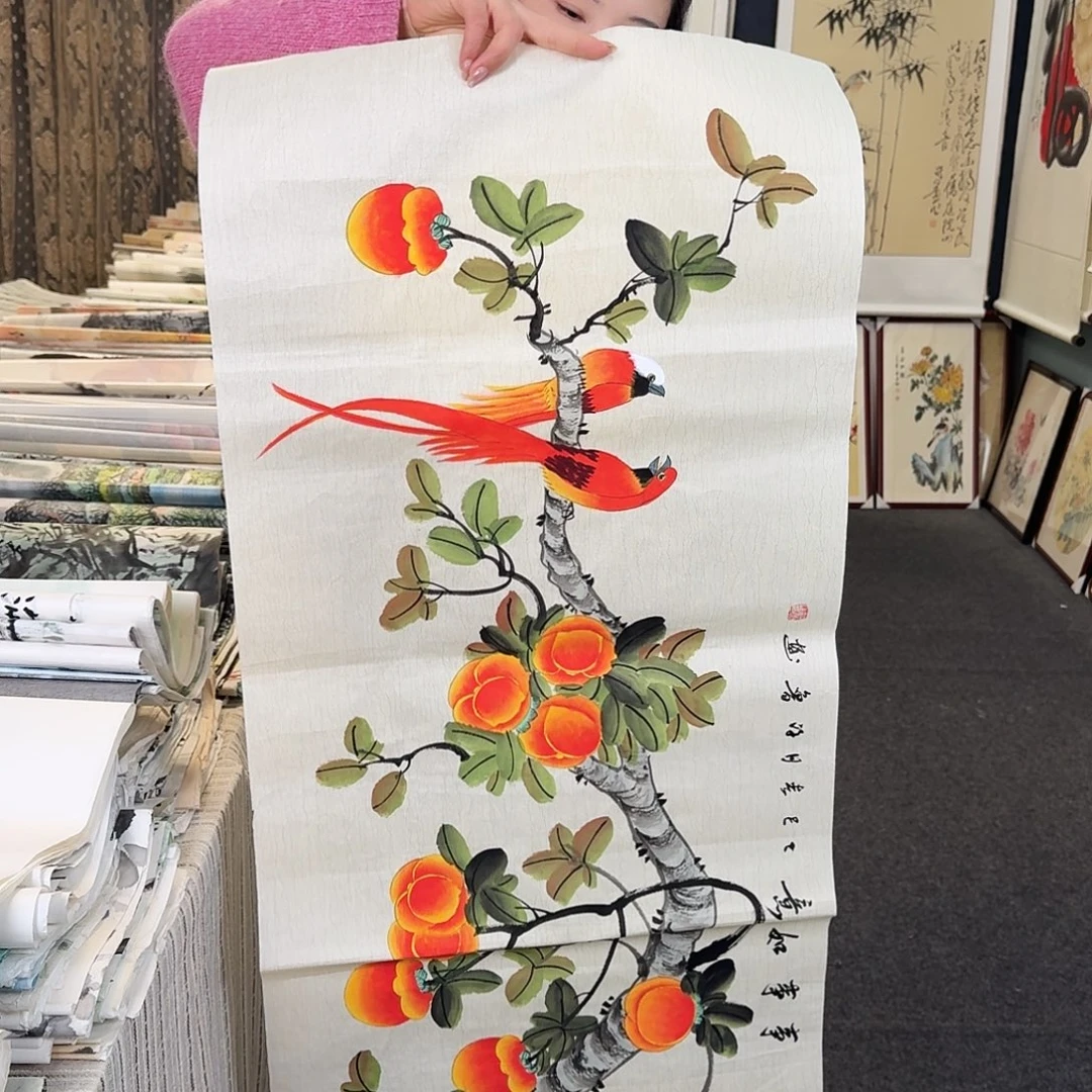 纯手绘国画作品好看三尺