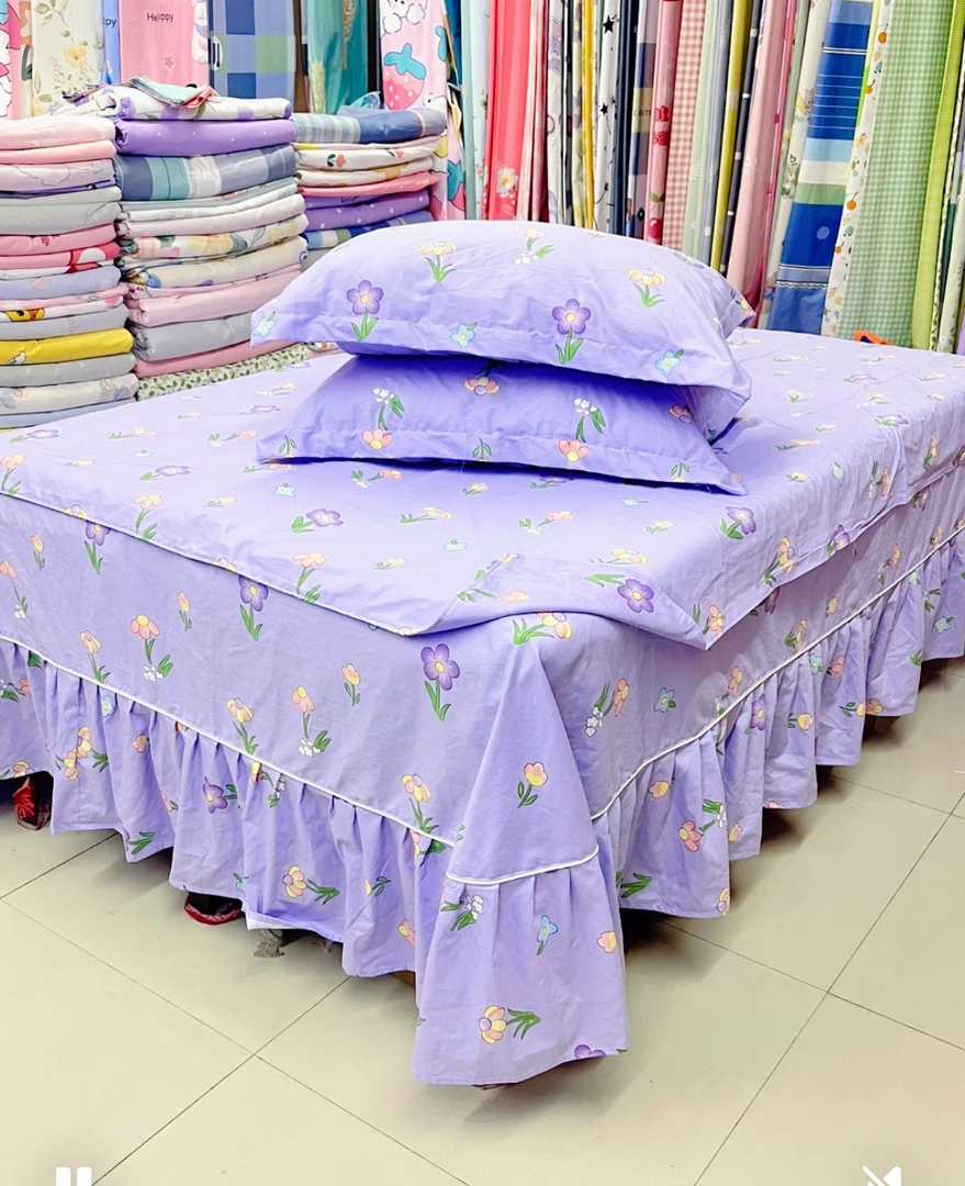 盈瑞鑫布艺家纺定制纯棉床品，高支高密棉(花仙子)印花