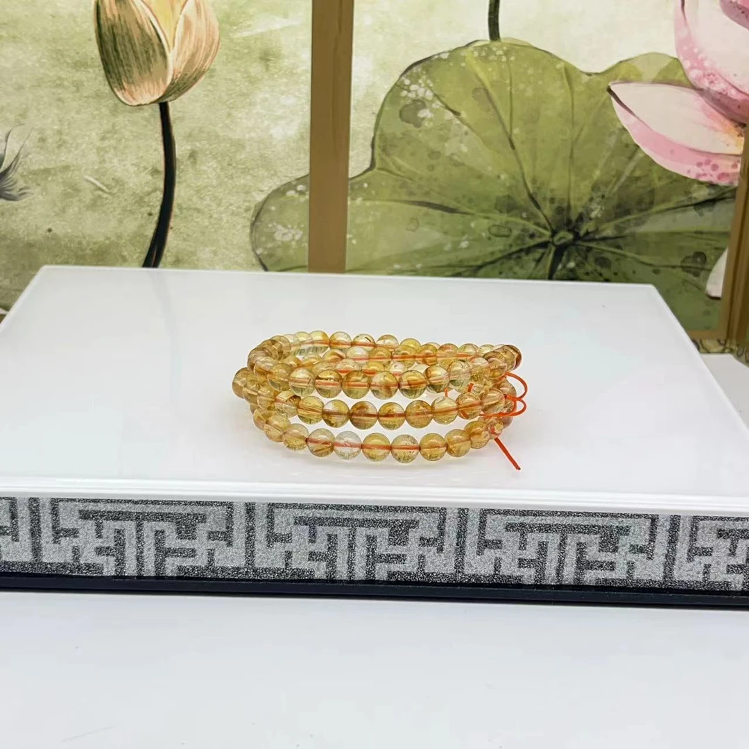 天然黄水晶多圈手串 K901—多样性发