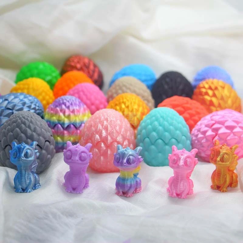 3D打印可开合龙蛋玩具摆摊爆款安全环保礼物摆件六一礼物儿童