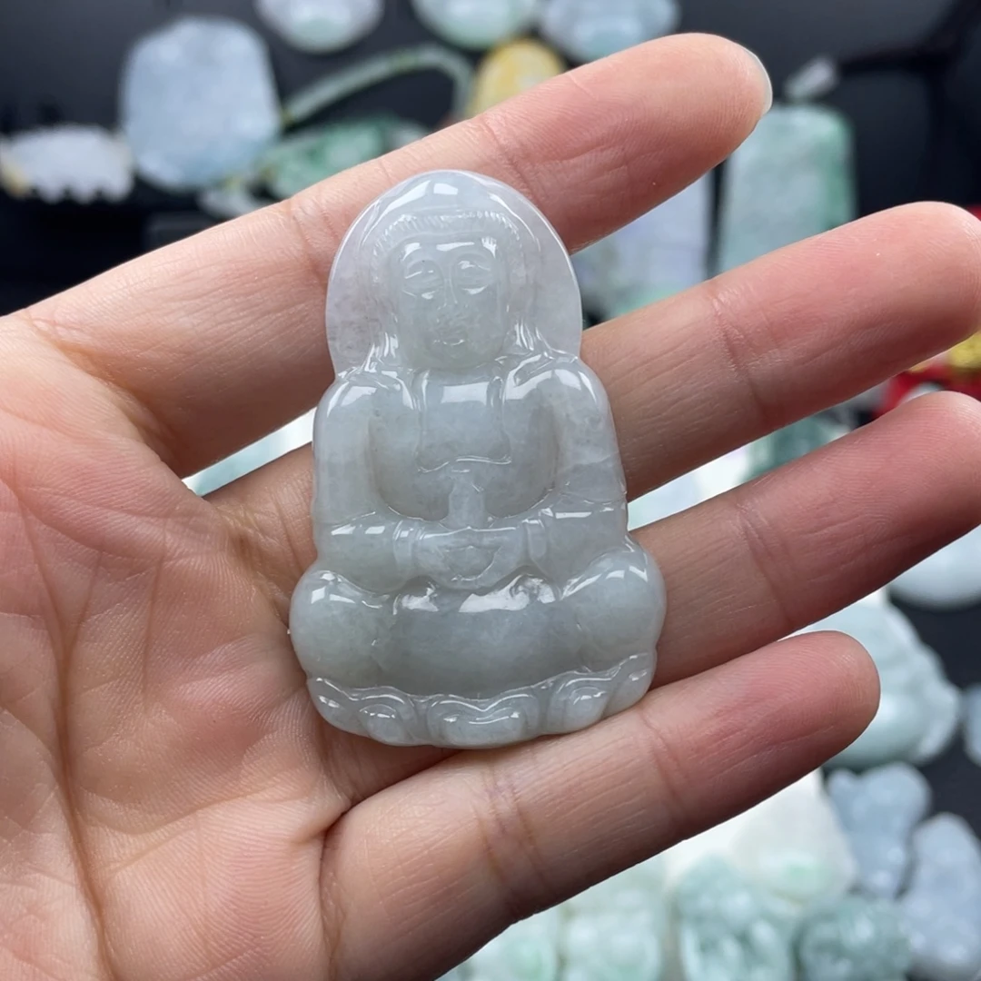 翡翠未镶嵌颈饰观音微瑕介意勿拍不退不换