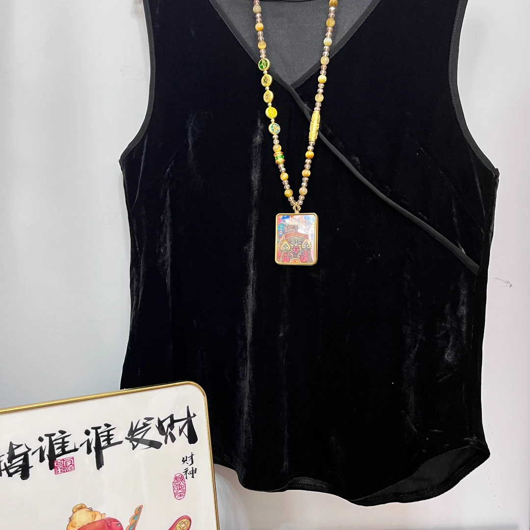 春季新款 弹力丝绒背心马甲百搭款