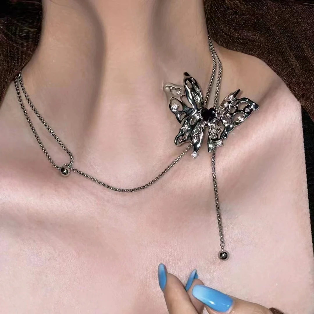 合金项链 1423 蝴蝶立体项链
