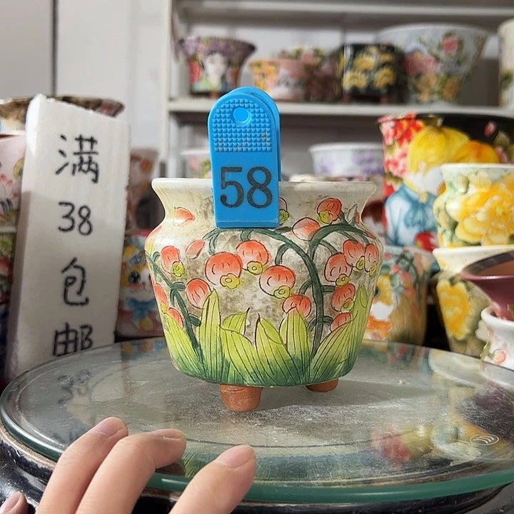 景德镇手绘花盆幸运花盆