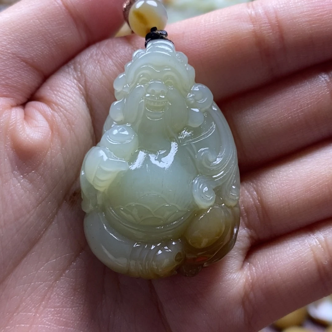 吊坠(不含链)未镶嵌和田玉（糖玉）