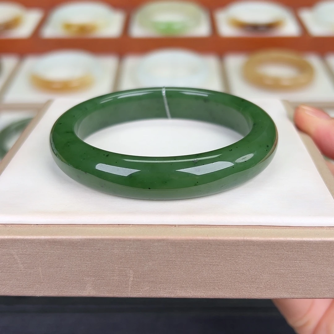 和田玉未镶嵌手镯和田玉碧玉手镯