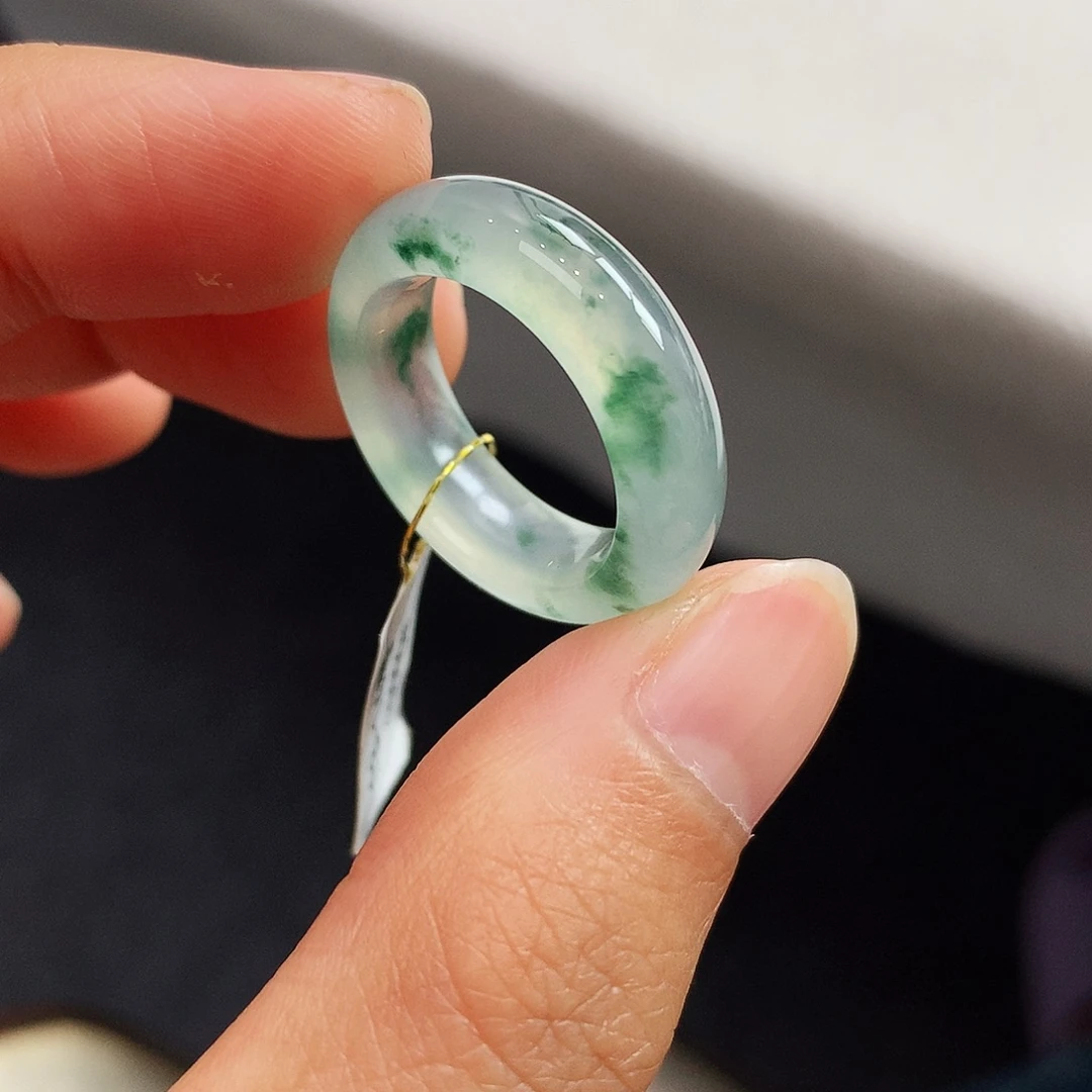 翡翠未镶嵌戒指13-14号