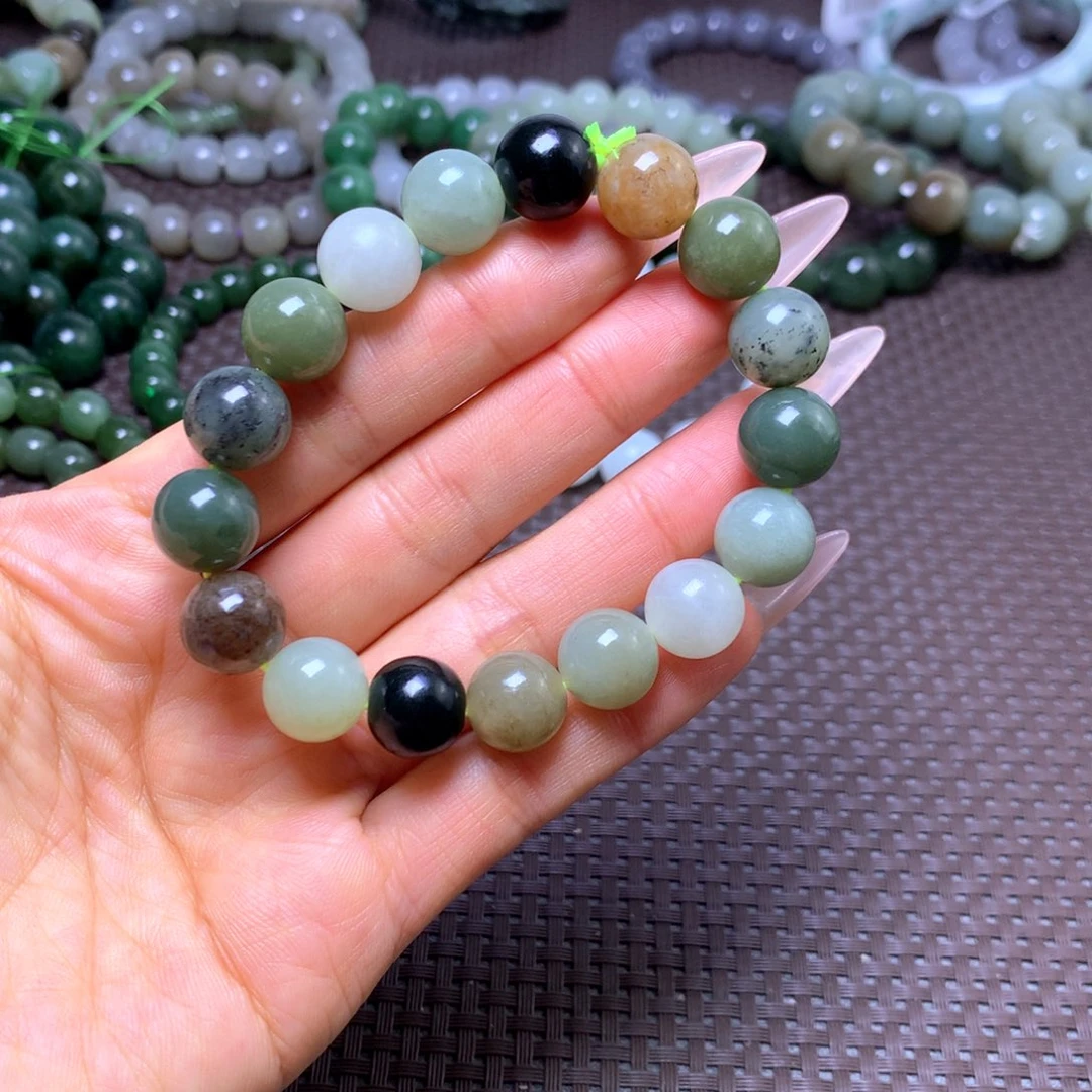 和田玉未镶嵌手串卡12