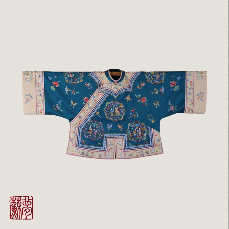 蘇夢【孟母三迁】手绣满绣立领斜襟上衣重工手绣中式刺绣01031048