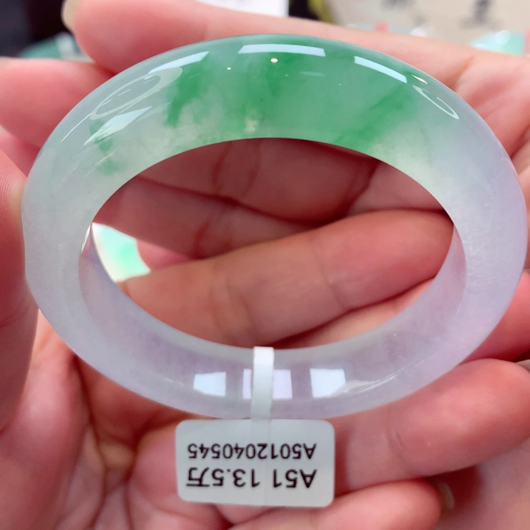 未镶嵌手镯翡翠冰飘绿强推种水好6号11