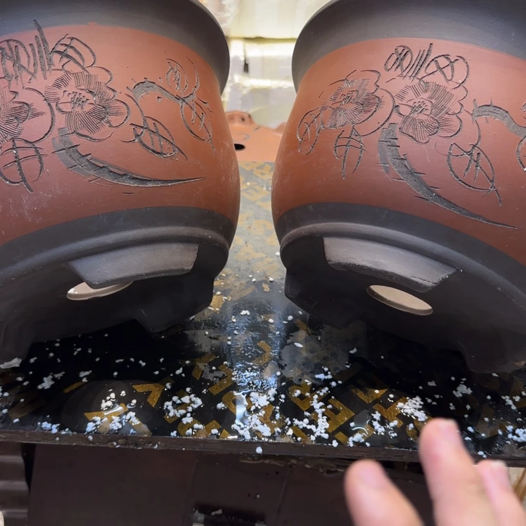 紫砂花盆口径23.14口径