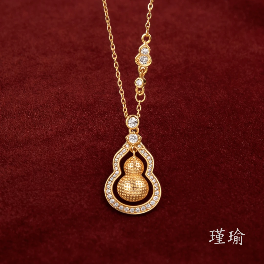 项链 K0421黄色双层葫芦项链多样性发货47344