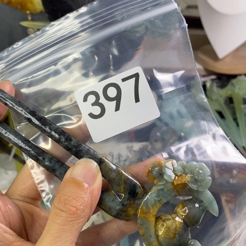 【闪购商品】岫玉发饰未镶嵌Y****浅