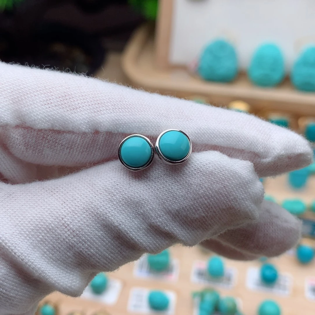 绿松石珠宝奇石银S925镶嵌