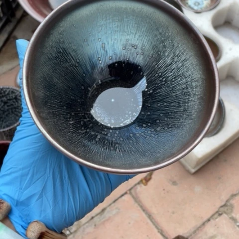 茶盏建阳建盏微瑕点茶