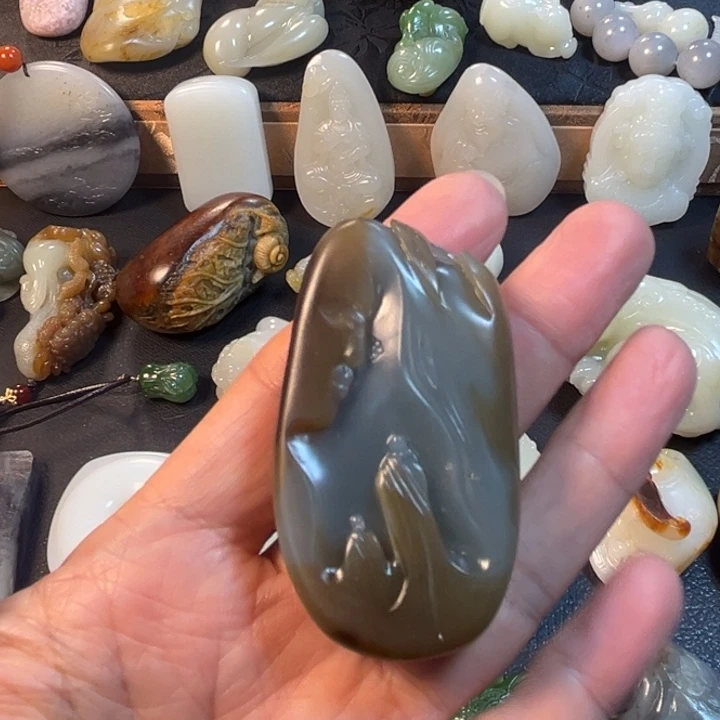 和田玉未镶嵌吊坠(不含链)