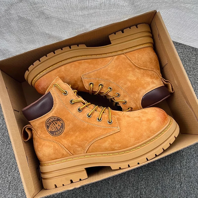 踢不烂大黄蜂马丁靴女款2025新款早春英伦风厚底增高真皮爆款勃肯