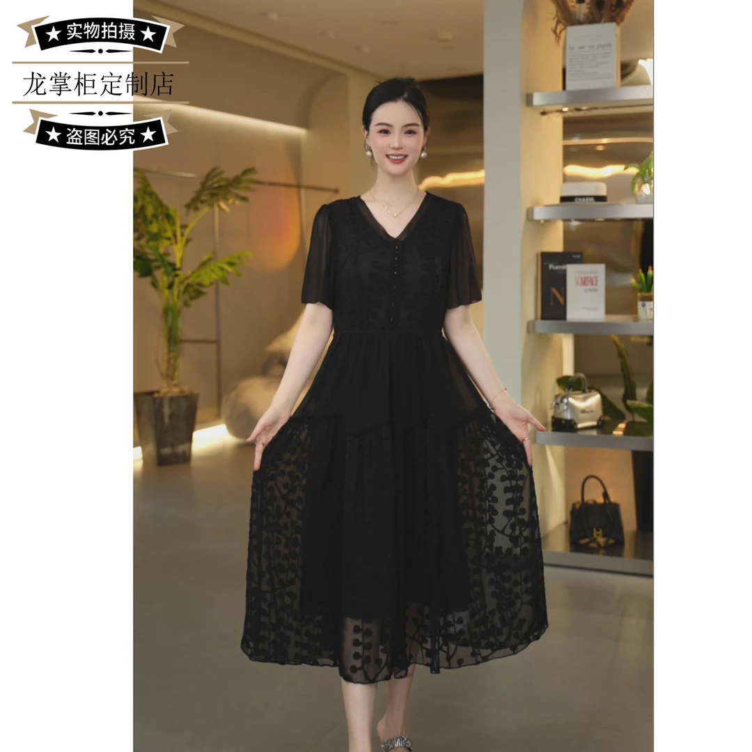 夏季新款显瘦气质蕾丝连衣裙w287