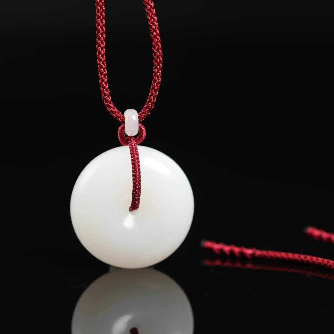 本真 | 一团和气 | 严选精品和田玉顶俄白玉平安扣吊坠