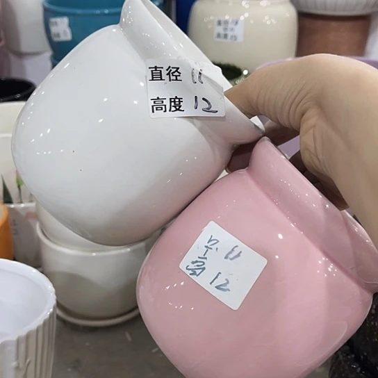 多肉绿植陶瓷花盆9.9包邮，有孔