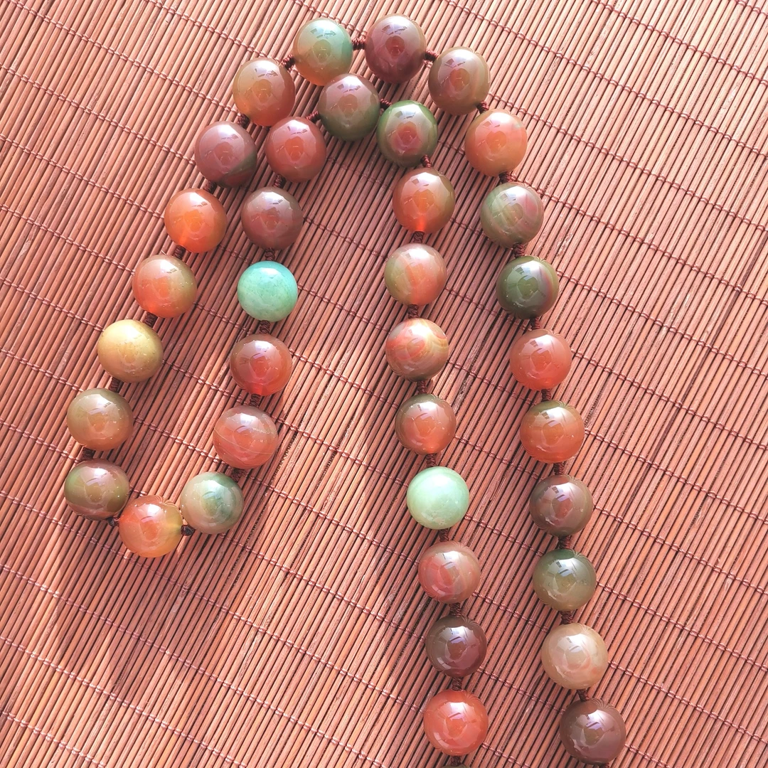 玛瑙色盐源复古宫廷网红百搭新中式风格项链