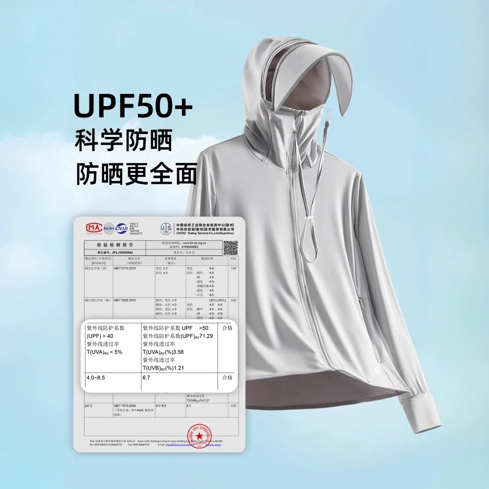 夏季帽檐防晒衣防紫外线防晒服薄款透气男女款情侣皮肤衣潮男款