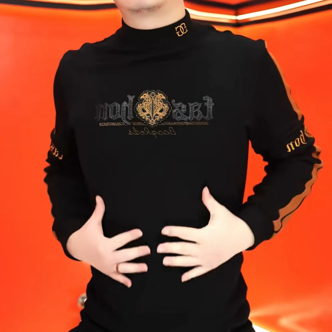 《奢潮风范》冬季新款加绒卫衣休闲修身轻奢高端帅气时尚简约百搭