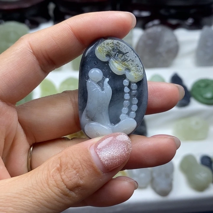 和田玉（碧玉）未镶嵌颈饰44