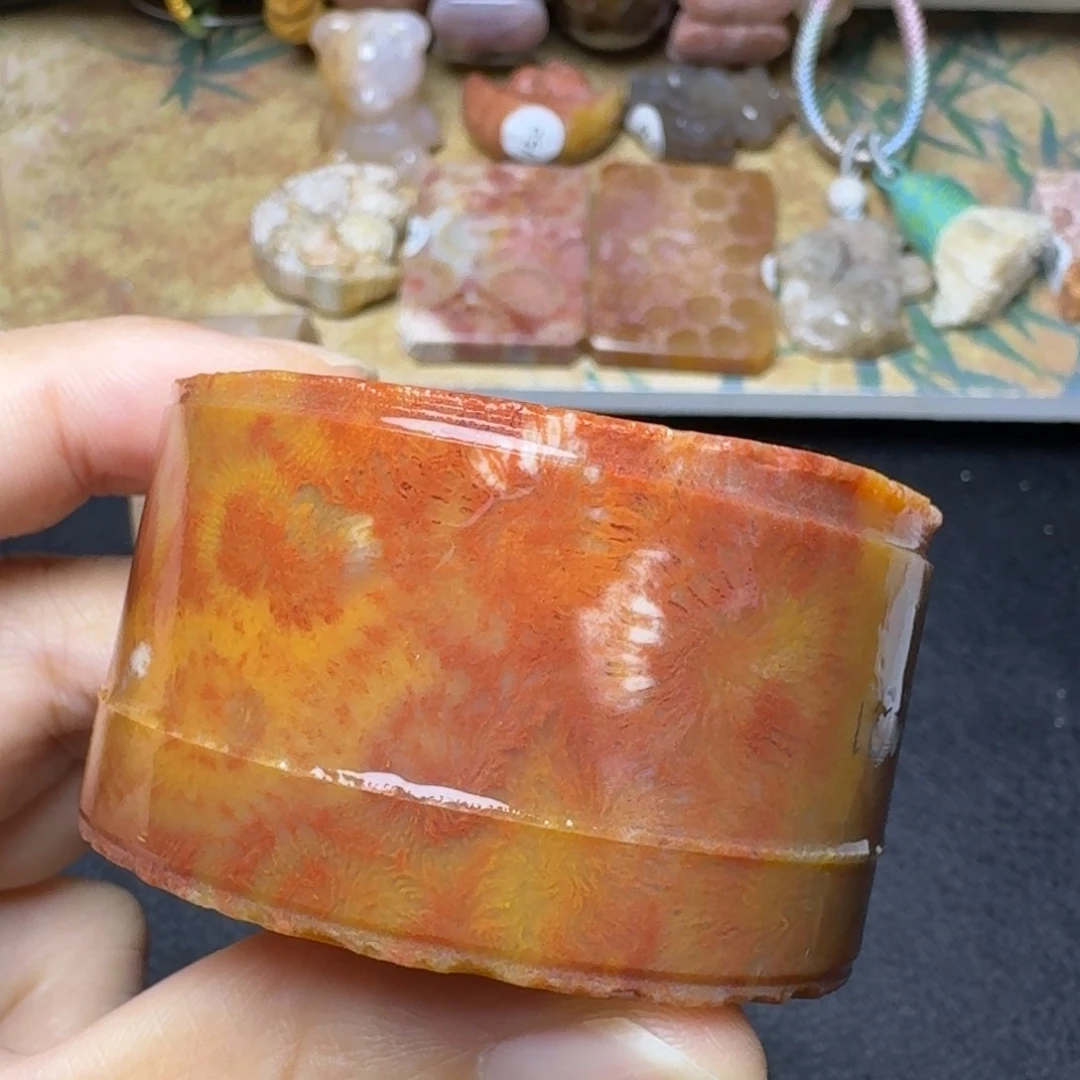 硅化玉保真色 有机玉石未镶嵌