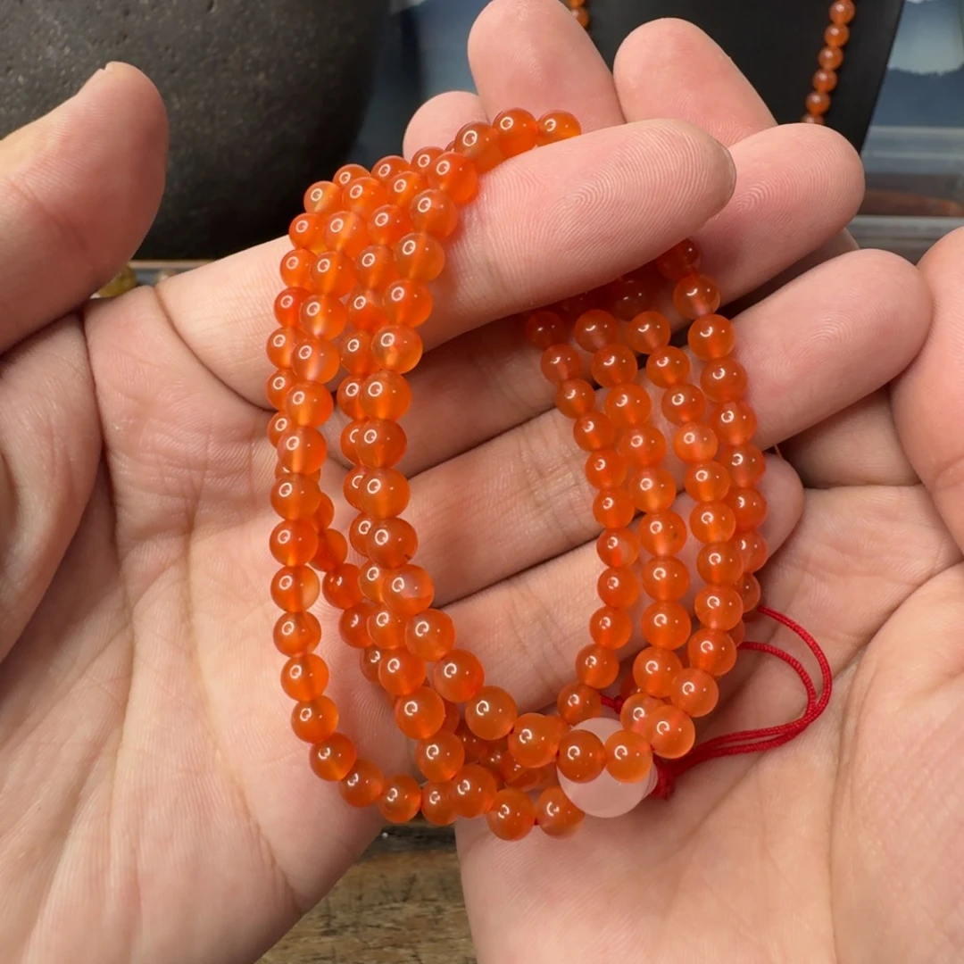 源***汐南红玛瑙单圈未镶嵌2卡5多圈