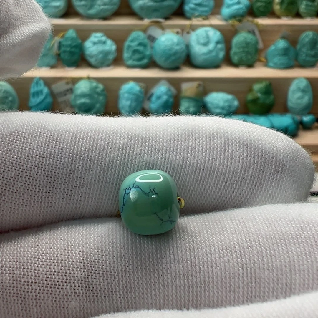未镶嵌绿松石老型珠 9.3mm