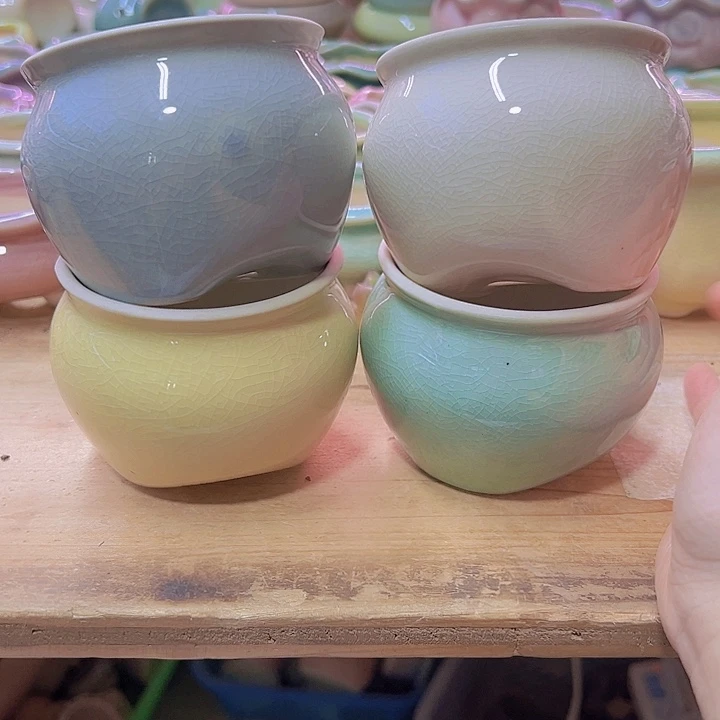 陶瓷花盆当场满12包邮