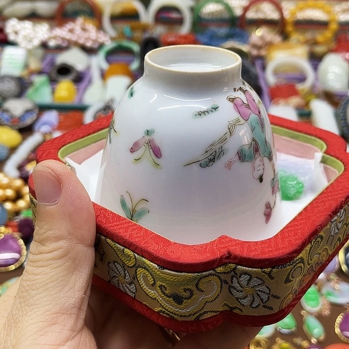 星***缘青花手绘小主人杯子