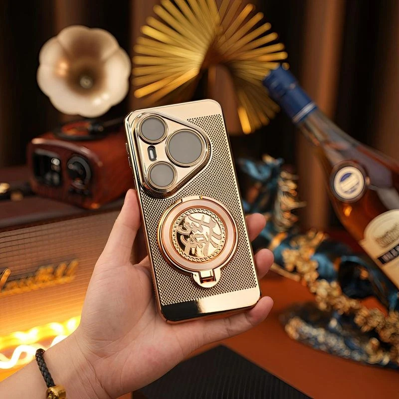 解压陀螺+高清镜头膜适用华为Pura80/Pro/+/Ultra网格散热支架壳