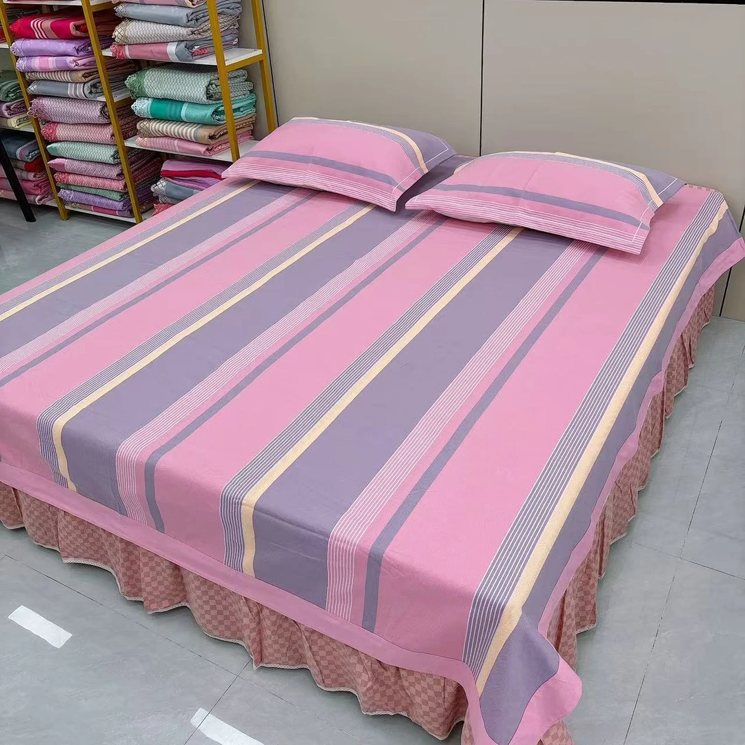 中秋！韩爽家 全棉手织老粗布（桃花朵朵）贴边款