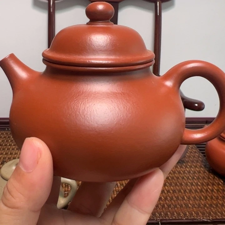 挥***人茶壶紫砂容天微瑕大红袍