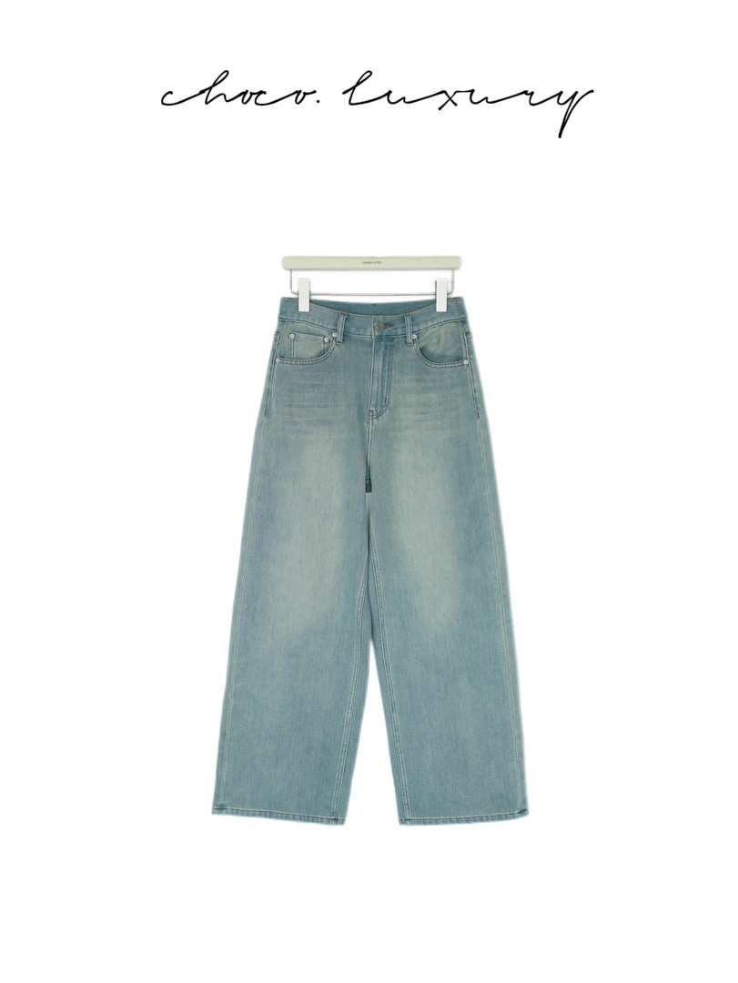 【CHOCO】 阿马尔菲海岸 绝美洗水宽松微阔牛仔裤D2289
