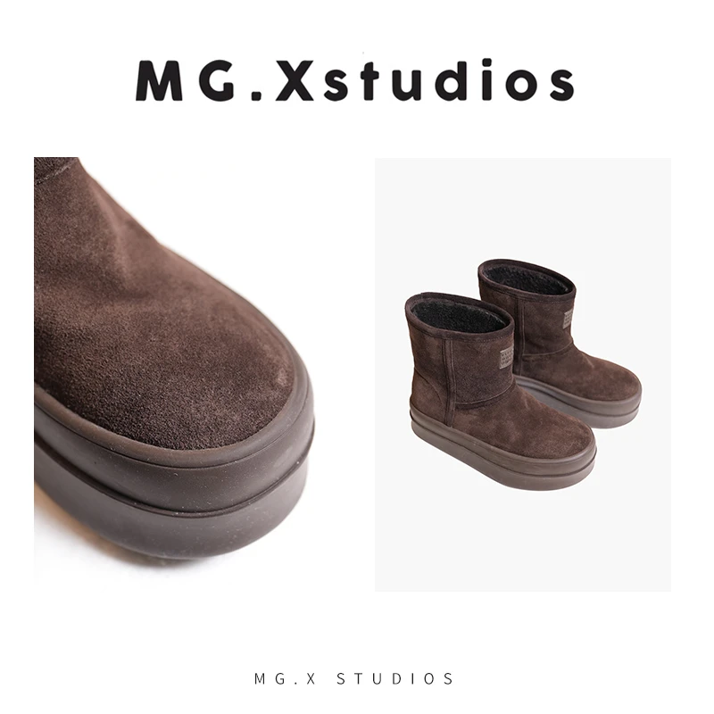 【幸运尾巴】MGX冬季时尚雪地靴5.7cm跟高保暖女鞋M44E3028P046