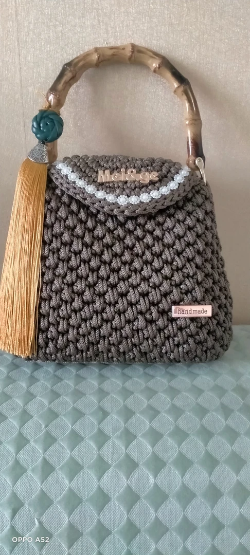 纯手工钩织手拎包20/18成品