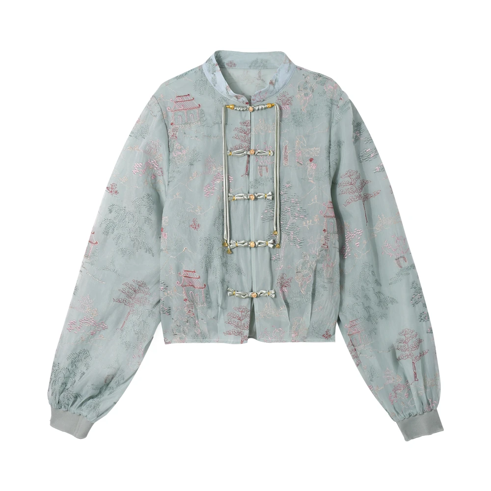 【婷哥专属】 HW7126 烟雨江南新中式刺绣上衣