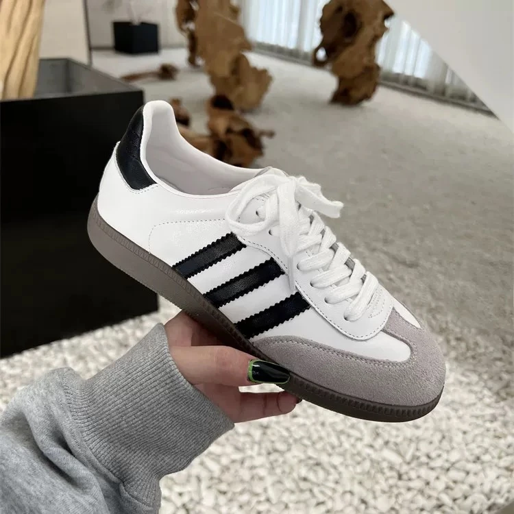 【小小羊专属】德训鞋女真皮2025新款薄底休闲运动t头阿甘鞋66063