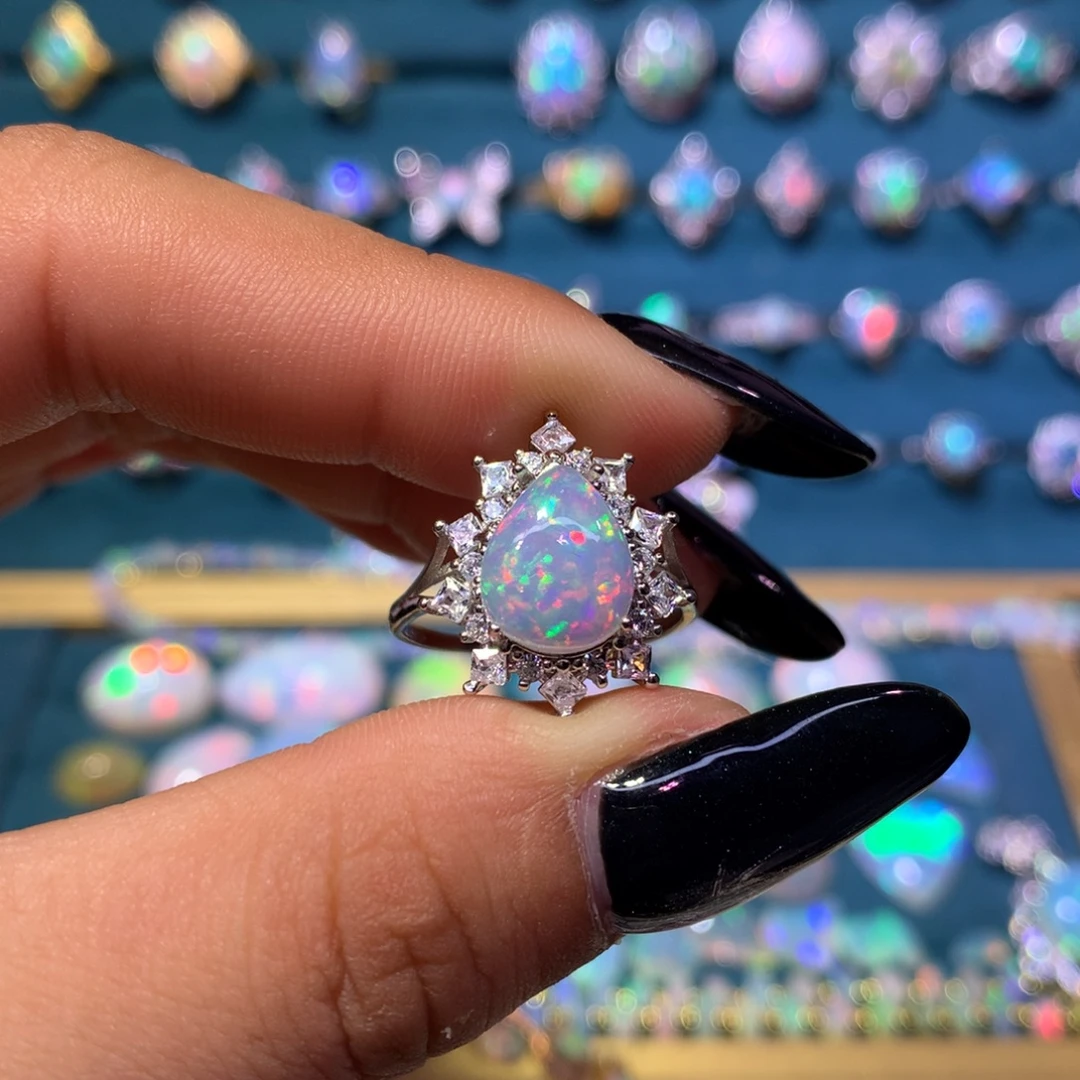 欧泊银S925镶嵌戒指款