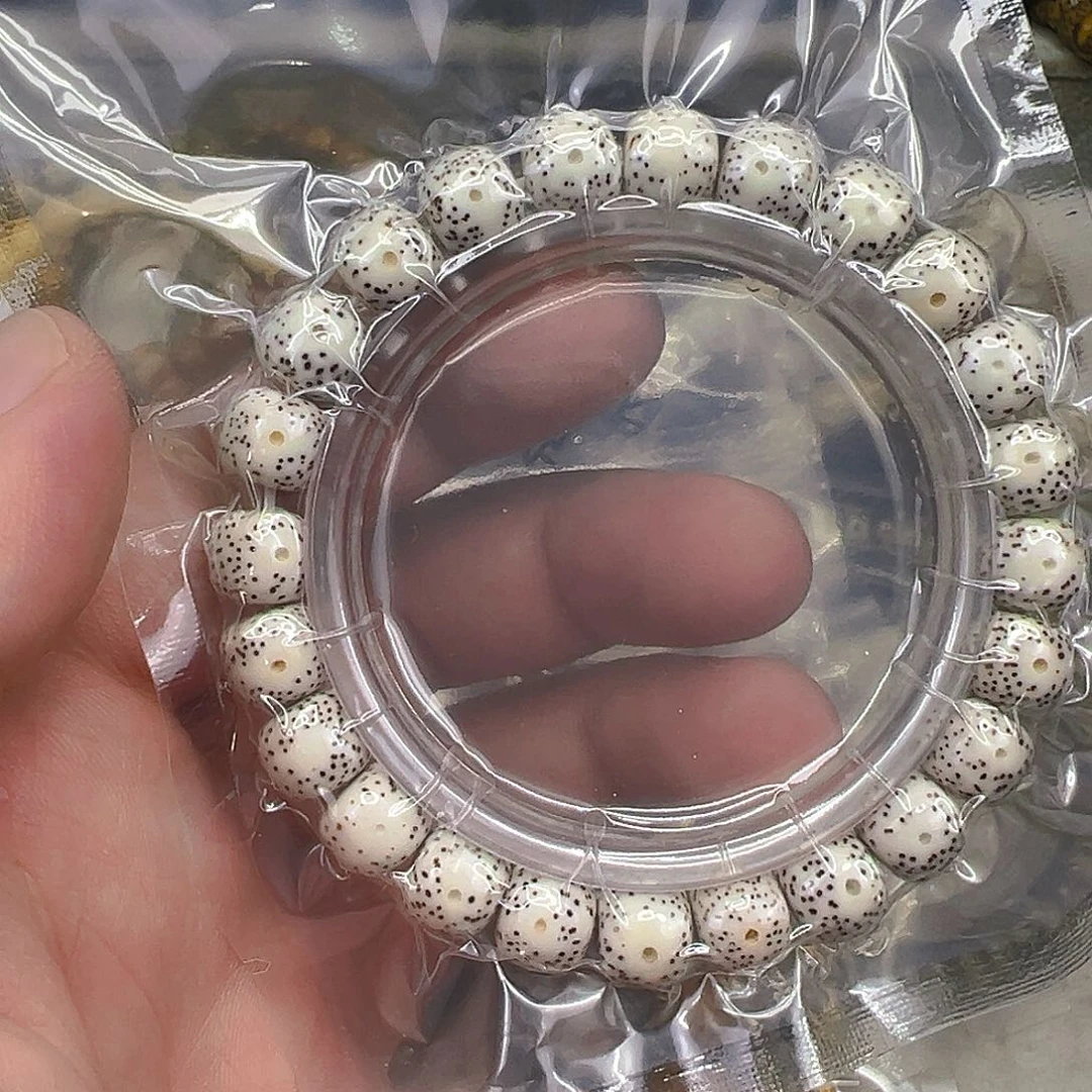 星月菩提手串6顺白星月菩提单圈9.5