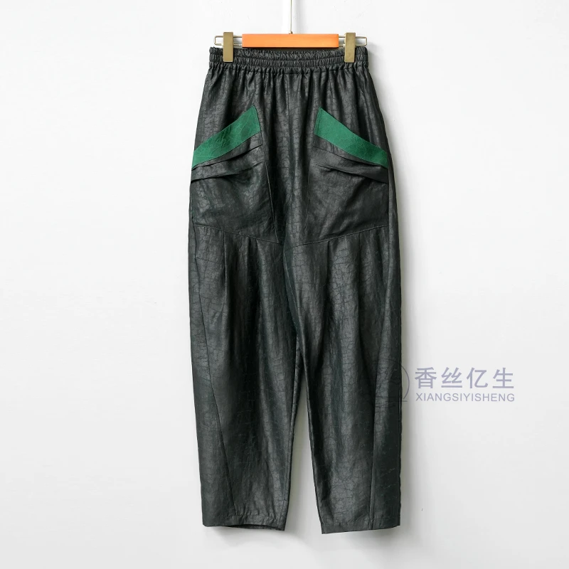 龟纹时尚减龄百搭休闲秋季运动长裤X2720